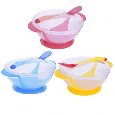

Baby Sucker Bowl Spoon Fork Set Anti-Slip Learning Dishes Children Training