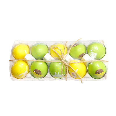 

10pcsBox DIY Easter Simulation Egg Ornaments Children Toys Plastic Eggs