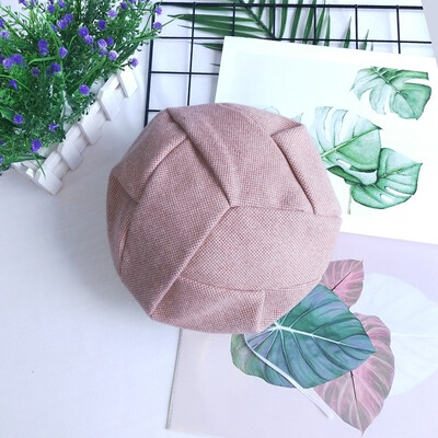 

Han version of autumn&winter hair bere hat female English retro plaid octagonal hat painter hat newspaper child bud hat tide