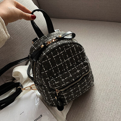

Woolen cloth small backpack 2019 new womens casual Joker mini small backpack multi-purpose travel bag