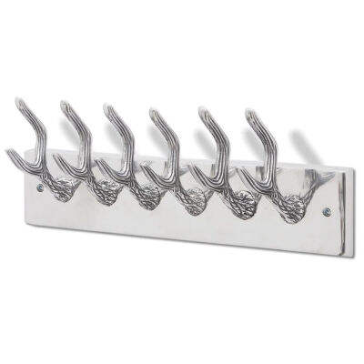 

Aluminum Wardrobe Hook Coat Rack HatTie Hanger Silver