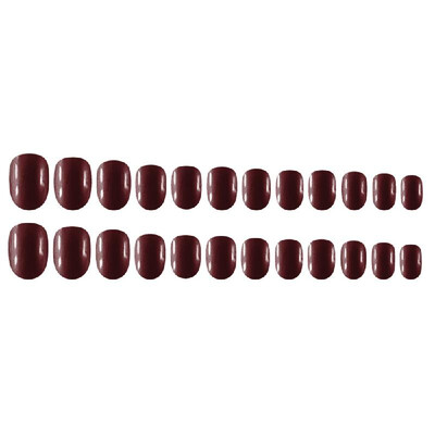 

Fake Nails Tips 24pcs 12 Different Size Natural Short False Nails Tips Full Cover Acrylic Artificial Nails for Nail Salons & DIY N