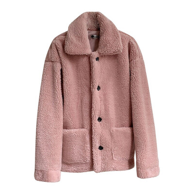 

Toponeto Women Plus Velvet Solid Color O-Neck Lapel Thinening Medium Long Pocket Coat