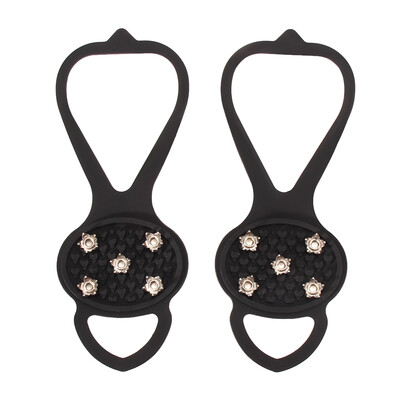 

1 Pair Outdoor 5-tooth Anti-Slip Snow Ice Climbing Grip Spike Shoes Crampon