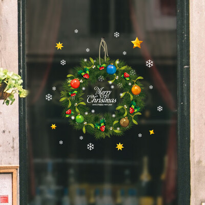 

Christmas Rattan Ring PVC Window Wall Sticker