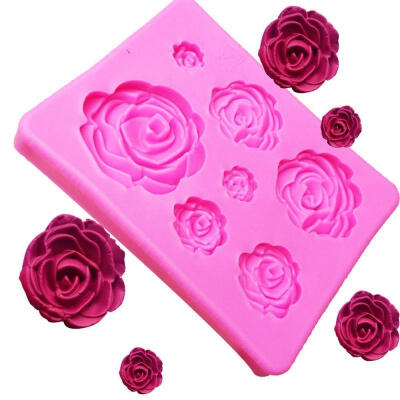 

Creative 3D Rose Flower Shape Silicone Fondant Mold Cake Decor Chocolate Kitchen Baking Tools