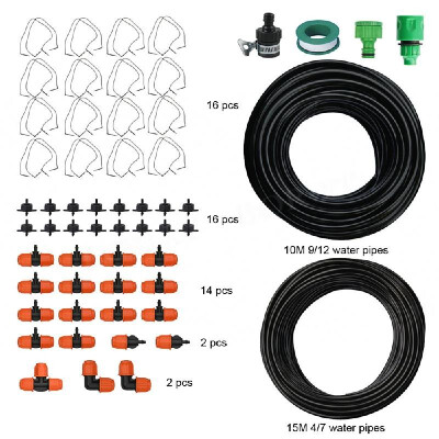 

DIY Drips Irrigation Kit Plant Self-Watering System Adjustable Water Flow Blank Distribution Tubing for Misting Cooling Pot Plants