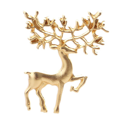 

2 Pcs Christmas Deer Brooch Pin Women Crystal Brooches Jewelry Accessories