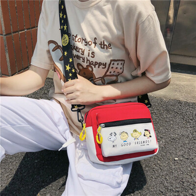 

Net red small bag womens bag summer summer air canvas womens mini-broadband single-shoulder slant bag