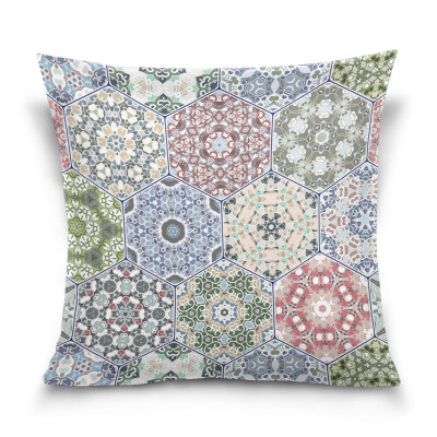 

ALAZA Throw Pillow Cover 16 X 16 inch Cushion Cover with Colorful Pattern Printed Pillowcase