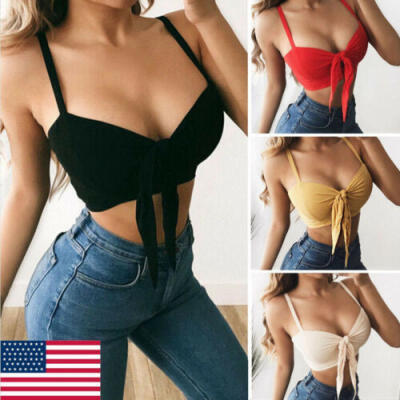 

Strappy Bra Top Bustier Padded Crop Bralette Caged Criss Cross Women Stash Vest