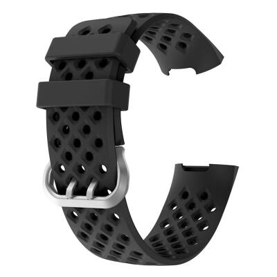 

Silicone Porous Adjustable Watch Band Bracelet Strap for Fitbit Charge 3