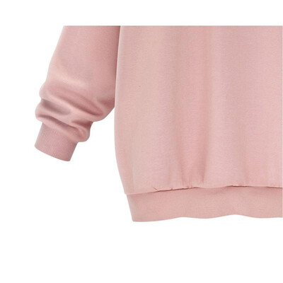 

Fashion Women Hoodies Letter Print Long Sleeve Casual Loose Thin Pullover Sweatshirts Hooded Tops GreyPink