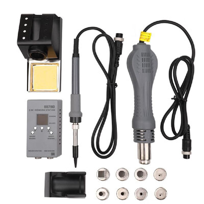 

2-in-1 Portable MCU Rework Soldering Station Constant Temperature Digital Anti-static Hot Air Machine Kit