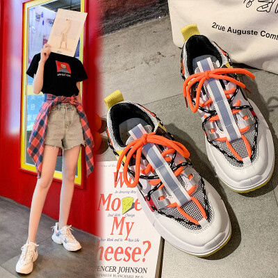 

Shoes womens sports shoes versatile thick bottom Korean version of foreign gas sponge cake ol