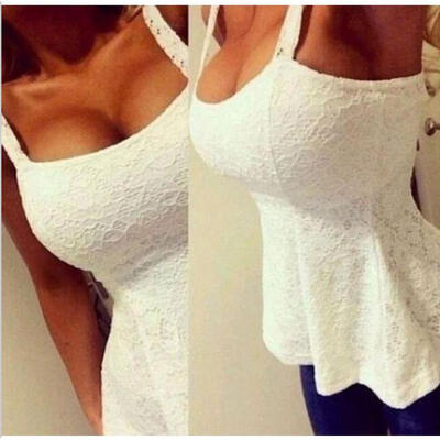 

New Women Summer Vest Top Sleeveless Blouse Casual Tank Tops T-Shirt Lace ch