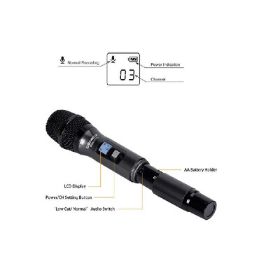 

COMICA CVM-WS50H Multi-channels Smartphone Wireless Microphone with Hand-held Transmitter 6 Channels LCD Screen 60m Working Distan
