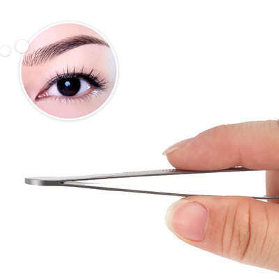 

〖Follure〗1PCS Professional Eyebrow Hair Removal Tweezer Flat Tip Tool Stainless Steel