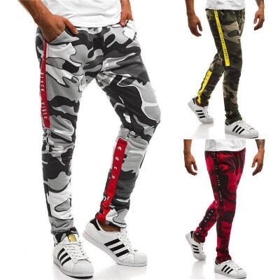 

Fashion Men´s Jogger Pants Camo Track Pants Casual Sports Joggers Gym Pants yy