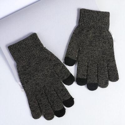 

2019 Winter Gloves Women Men Unisex Knitted Warm Mittens Call Talking &Touch Screen Glove Mittens