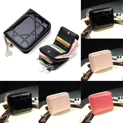 

Lady Women Leather Short Wallet Credit Cards Holder Clutch Organizer Coin Purse