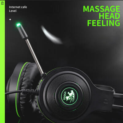 

V5000 Magic Crystal Game Headphones Head-Mounted 71 -Channel CF E-sports Headset Luminous Shock Computer