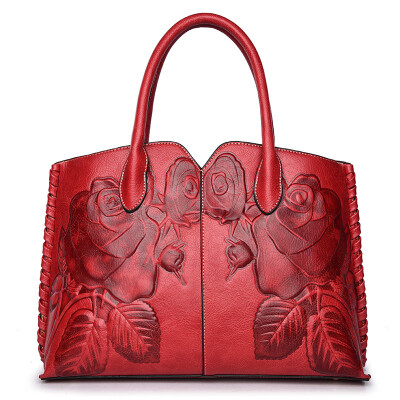 

New womens bag large capacity single shoulder slung retro Chinese style embossed gradient handbags