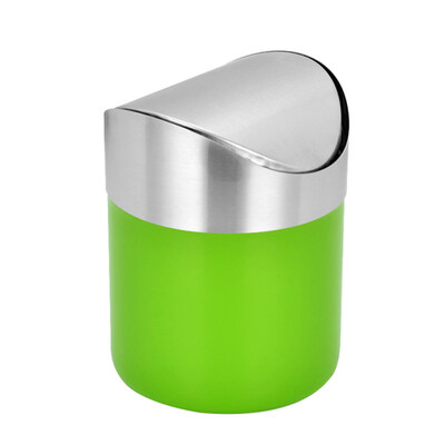 

Mini Trash Bin Dustbin Swing Lid Kitchen Worktop Desktop Waste Rubbish Trash Can
