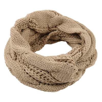 

Tailored Fashion Winter Keep Warm Scarves Womens Solid Braid knitting Wool Ring Scarfs