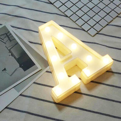 

Decorative Letter English Alphabet LED Night Light Symbol Lights Figure Decoration Crafts Baby Room Wedding Decor