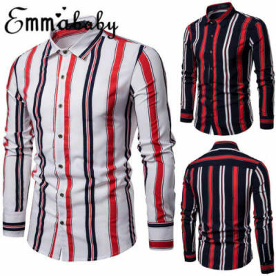 

Mens Luxury Casual Formal Shirt Long Sleeve Slim Fit Business Dress Shirts Tops