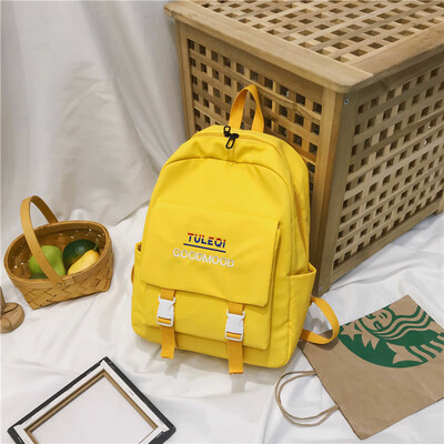 

Ins womens Korean high school Korean high school college students old school junior high school simple double shoulder bag