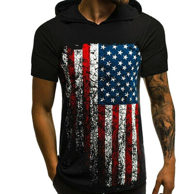 

Men Casual Summer Slim Short Sleeve Hooded