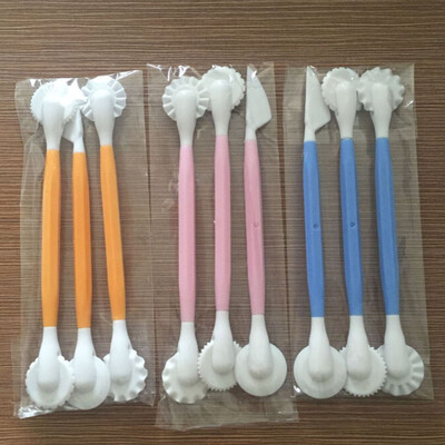

New 3pcsset Fondant Cake Decorating Modelling Tools Cutter Flower Plastic Pen Engraving Pen Cake Baking Appliance
