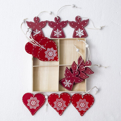

12Pcs Set Christmas Decorations Creative Mini DIY Pendant Xmas Tree Ornaments