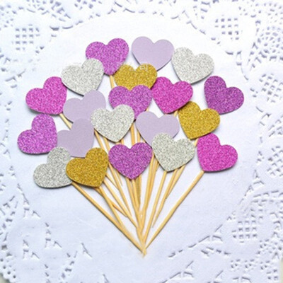 

FUNNYBUNNY Funny Hearts Cake Decorations Toppers Picks for Wedding&Baby Birthday 10 Counting Christmas Decorations for Home