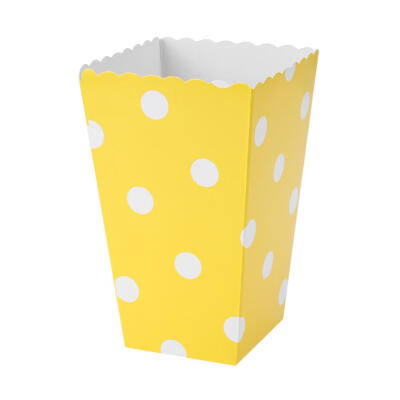 

12pcs Folding Circle Pattern Paper Popcorn Boxes for Wedding Birthday Party