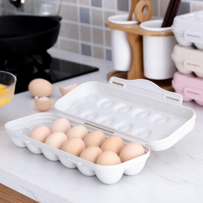 

Greensen Egg Tray Storage Box Case Eggs Holder Container Organizer with Lid for Kitchen Home