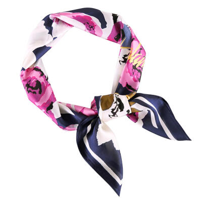 

Fashion Women Print Square Imitate Silk Scarf Kerchief Head Wrap Neck Shawl