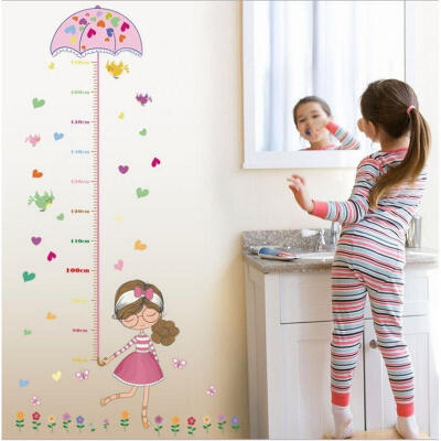 

Umbrella Measure Height Girl Removable Art Vinyl Wall Sticker Room Decals Decor