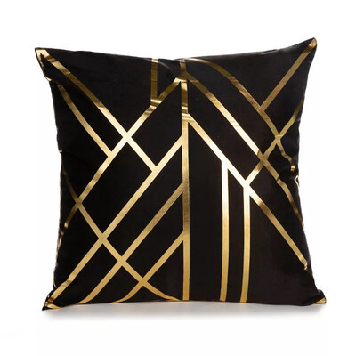 

45X45Cm Christmas Gilding Black Pillowcase Sofa Fashion Cushion Cover Decoration Car Soft Pillowcase Home Decoration