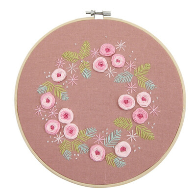 

Easy Ribbon Embroidery Sale With Retro Hoop for Beginner Needlework Cross Stitch Kit Handmade Sewing Wall Art Flowers Series