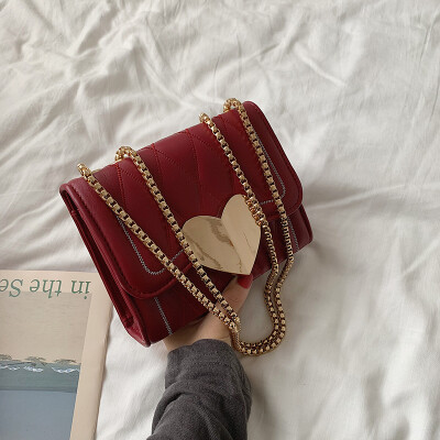 

Advanced foreign gas bag fashion ins retro chain bag new 2019 single shoulder bag slanted small square bag