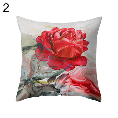

Bright Color Flower Pillow Case Cushion Cover Sofa Bed Car Cafe Office Decor
