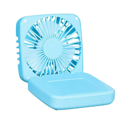 

Portable Mini Fan with Makeup Mirror & Phone Stand Handheld USB Rechargeable Electric Desk Fan for Office Home Travel Outdoor Mult