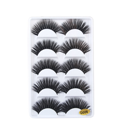 

〖Follure〗New 5 Pair Handmade Natural False Eyelashes Makeup Natural Fake Thick Black