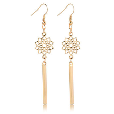 

Women Gold Hallow Heart An Star Drop Earrings Fashion Gift For Lover Beach Earrings Female Women Handmade Wedding Jewelry