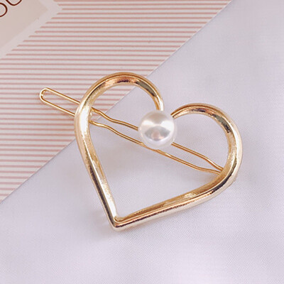 

WomenHair Barrette Clips Alloy Hollow Out Geometric Shaped Hairgrips Hair Pin Hair Accessories