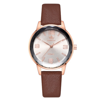 

Alloy watch fashion lady business meeting quartz watch simple belt student watch