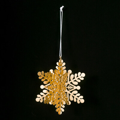 

Tailored Wrought Iron Cutout Three-dimensional Snowflake Pendant Christmas Tree Decor